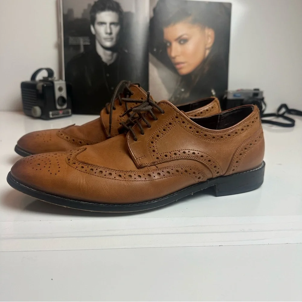 Nunn Bush Tan Leather Oxford Shoes
